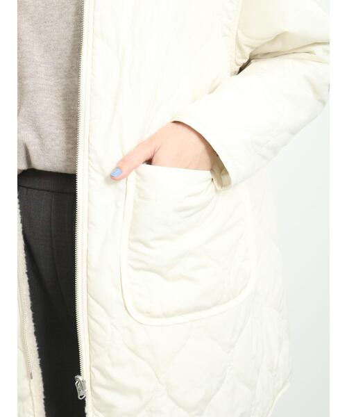 Samansa Mos2 blue（サマンサモスモスブルー）の「ボア×キルトリバーシブルコート（その他アウター・レディース・キナリ/ブラック/グレー・F）」の17枚目の写真