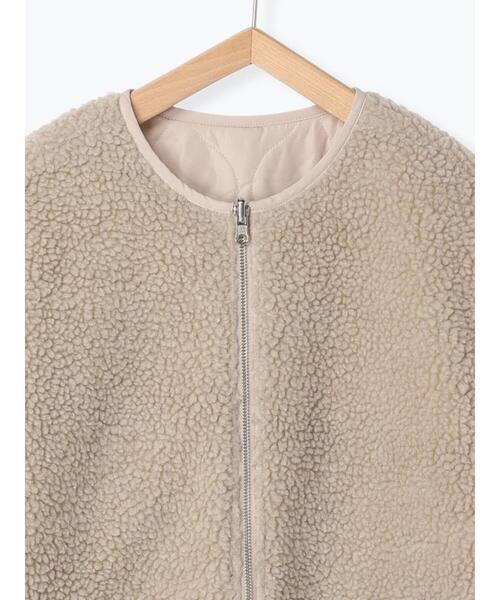 Samansa Mos2 blue（サマンサモスモスブルー）の「ボア×キルトリバーシブルコート（その他アウター・レディース・キナリ/ブラック/グレー・F）」の22枚目の写真