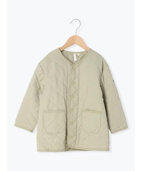 Samansa Mos2 Lagom(サマンサモスモスラーゴム)の「ボアベスト付キルトジャケット(ノーカラージャケット・キッズ・カーキ/ベージュ・大(L)/中(M)/特(XL)/小(S))」の12枚目の写真