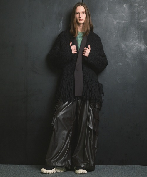 極美品 97AW⭐️コムデギャルソン テーラードジャケット ファー付 ブラック UNISEX》Wool Mix Prime-Over Double Tailored Jacket/ウールミックス