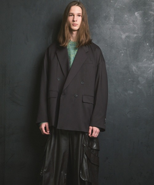 UNISEX》Wool Mix Prime-Over Double Tailored Jacket/ウールミックス