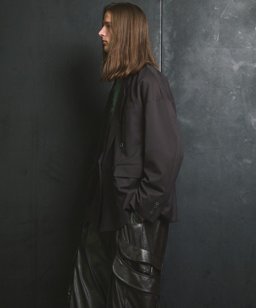 UNISEX》Wool Mix Prime-Over Double Tailored Jacket/ウールミックス