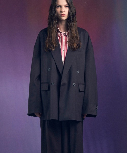 UNISEX》Wool Mix Prime-Over Double Tailored Jacket/ウール