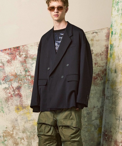 メゾンスペシャル　ウールミックスプライムオーバーダブルテーラードジャケット UNISEX》Wool Mix Prime-Over Double Tailored Jacket/ウール
