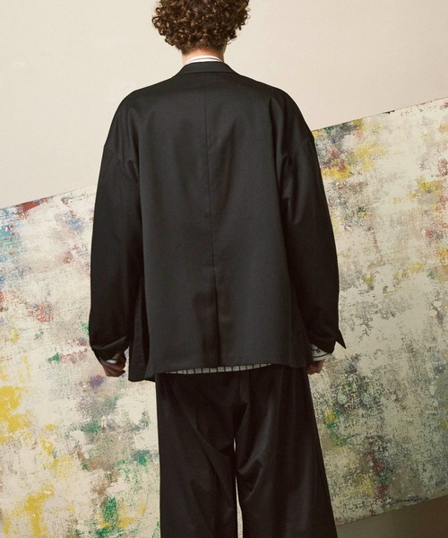 MAISON SPECIAL ブラック テーラードジャケット セットアップ MAISON SPECIAL ジャケット テーラードジャケット 「UNISEX