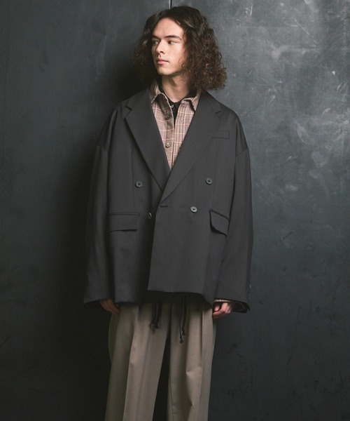UNISEX》Wool Mix Prime-Over Double Tailored Jacket/ウールミックス