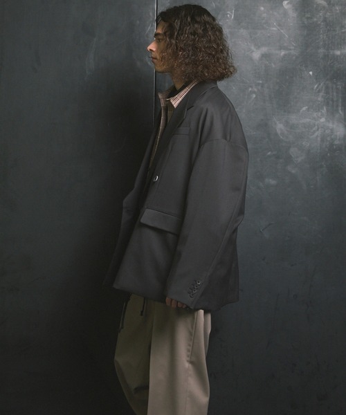 UNISEX》Wool Mix Prime-Over Double Tailored Jacket/ウールミックス