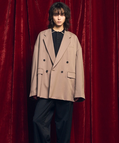 UNISEX》Wool Mix Prime-Over Double Tailored Jacket/ウールミックス