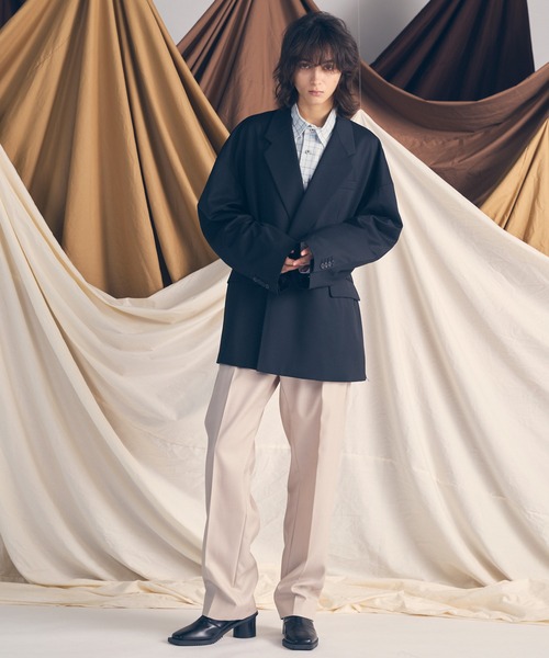 MAISON SPECIALメゾンスペシャル オーバーダブルテーラードジャケット UNISEX》Wool Mix Prime-Over Double Tailored Jacket/ウールミックス