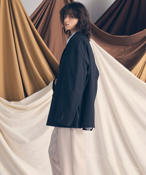 UNISEX》Wool Mix Prime-Over Double Tailored Jacket/ウールミックス