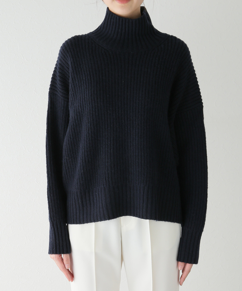 VERMEIL par iena (ヴェルメイユパーイエナ) ニット 新品 イタリア糸 RIB Vネックプルオーバー（ニット/セーター