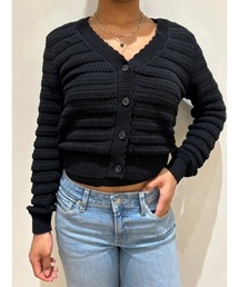 リラックス ミックスステッチ カーディガン