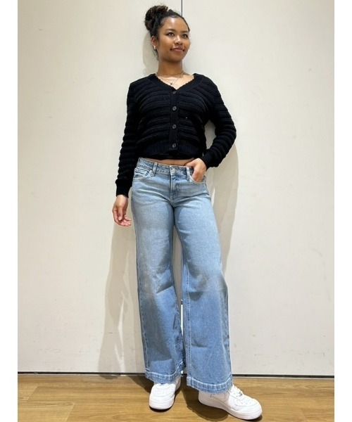 GAP（ギャップ）の「リラックス ミックスステッチ カーディガン（カーディガン/ボレロ・レディース・ブラック/ベージュ・XS/L/XL/XXS/S/M）」の7枚目の写真