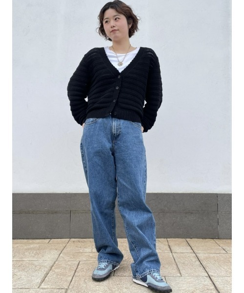 GAP（ギャップ）の「リラックス ミックスステッチ カーディガン（カーディガン/ボレロ・レディース・ブラック/ベージュ・XS/L/XL/XXS/S/M）」の8枚目の写真