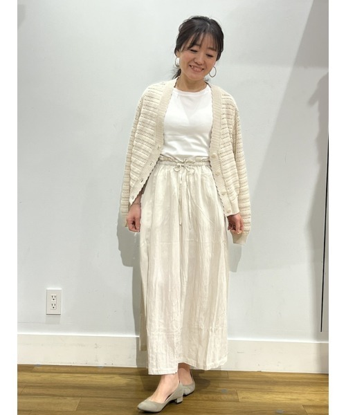 GAP（ギャップ）の「リラックス ミックスステッチ カーディガン（カーディガン/ボレロ・レディース・ブラック/ベージュ・XS/L/XL/XXS/S/M）」の12枚目の写真