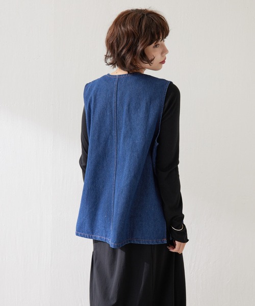 ear PAPILLONNER - ear PAPILLONNER　デニムベスト【SUM1 STYLE】 ear PAPILLONNER】デニムベスト【SUM1 STYLE】 | OUTLET
