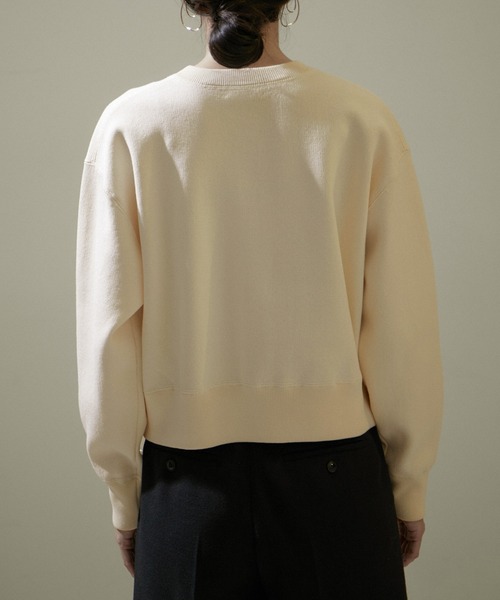 SALON adam et rope'（サロン アダム エ ロペ）の「メタルボタンクルーネックショートカーディガン【洗える】（カーディガン/ボレロ・レディース・オフホワイト/ライトグレー/ブラック・FREE）」の6枚目の写真