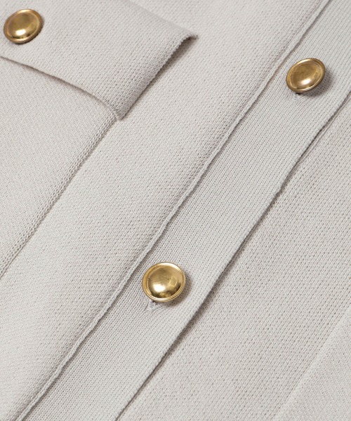 SALON adam et rope'（サロン アダム エ ロペ）の「メタルボタンクルーネックショートカーディガン【洗える】（カーディガン/ボレロ・レディース・オフホワイト/ライトグレー/ブラック・FREE）」の22枚目の写真