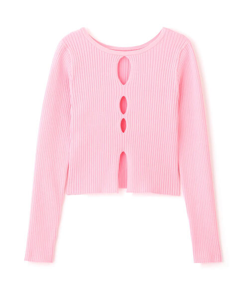 FREE'S MART(フリーズマート)の「◆前後2WAYスリットカットアウトリブニット(ニット/セーター・レディース・ブラック/ホワイト/ピンク・FREE)」の15枚目の写真