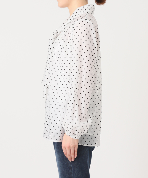 La TOTALITE（ラトータリテ）の「シアードットボウタイブラウス（シャツ/ブラウス・レディース・ブラック/ホワイト/ベージュ・FREE）」の17枚目の写真