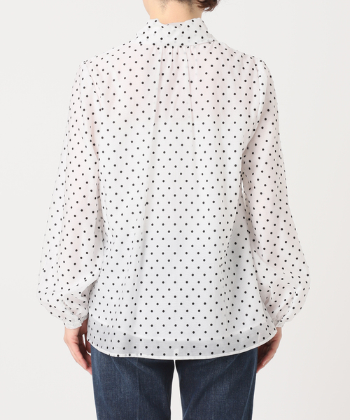 La TOTALITE（ラトータリテ）の「シアードットボウタイブラウス（シャツ/ブラウス・レディース・ブラック/ホワイト/ベージュ・FREE）」の16枚目の写真