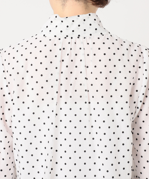 La TOTALITE（ラトータリテ）の「シアードットボウタイブラウス（シャツ/ブラウス・レディース・ブラック/ホワイト/ベージュ・FREE）」の14枚目の写真