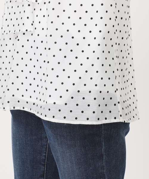 La TOTALITE（ラトータリテ）の「シアードットボウタイブラウス（シャツ/ブラウス・レディース・ブラック/ホワイト/ベージュ・FREE）」の11枚目の写真