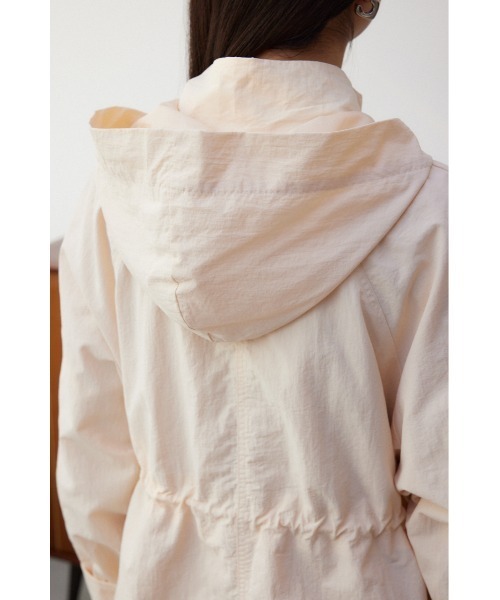 AZUL by moussy(アズールバイマウジー)の「ミリタリーライクモッズコート(ステンカラーコート・レディース・ネイビー/アイボリー・SMALL/MEDIUM)」の9枚目の写真