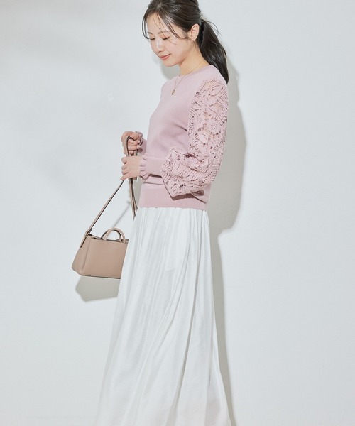 Jayro（ジャイロ）の「袖レースニット（ニット/セーター・レディース・ホワイト系その他/ブルー/ピンク/ブラック・FREE）」の12枚目の写真