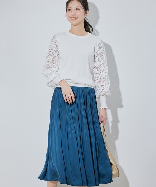 Jayro（ジャイロ）の「袖レースニット（ニット/セーター・レディース・ホワイト系その他/ブルー/ピンク/ブラック・FREE）」の15枚目の写真