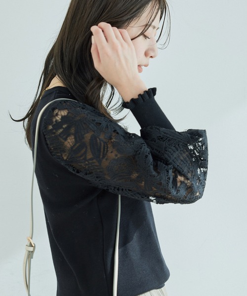 Jayro（ジャイロ）の「袖レースニット（ニット/セーター・レディース・ホワイト系その他/ブルー/ピンク/ブラック・FREE）」の18枚目の写真