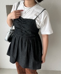 バックリボンデニムビスチェ