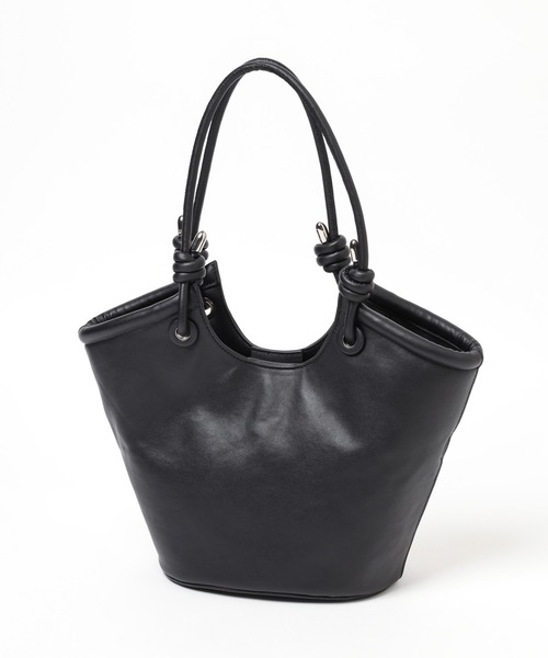 mysty woman（ミスティウーマン）の「バケツ型BAG 110379（ハンドバッグ・レディース・ブラック/オフホワイト/シルバー・FREE）」の9枚目の写真