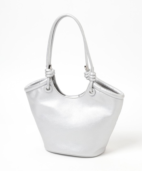 mysty woman（ミスティウーマン）の「バケツ型BAG 110379（ハンドバッグ・レディース・ブラック/オフホワイト/シルバー・FREE）」の10枚目の写真