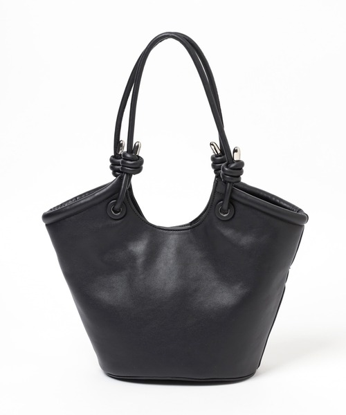 mysty woman（ミスティウーマン）の「バケツ型BAG 110379（ハンドバッグ・レディース・ブラック/オフホワイト/シルバー・FREE）」の12枚目の写真