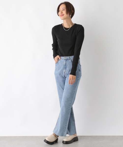 LEPSIM(レプシィム)の「アソートリブインナー 108073(Tシャツ/カットソー・レディース・ホワイト×ブラック/オフホワイト/グリーン/ブラック・FREE)」の11枚目の写真