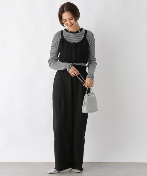 LEPSIM(レプシィム)の「アソートリブインナー 108073(Tシャツ/カットソー・レディース・ホワイト×ブラック/オフホワイト/グリーン/ブラック・FREE)」の16枚目の写真