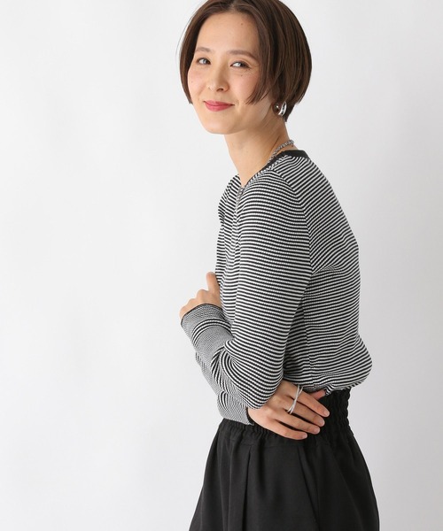 LEPSIM(レプシィム)の「アソートリブインナー 108073(Tシャツ/カットソー・レディース・ホワイト×ブラック/オフホワイト/グリーン/ブラック・FREE)」の21枚目の写真