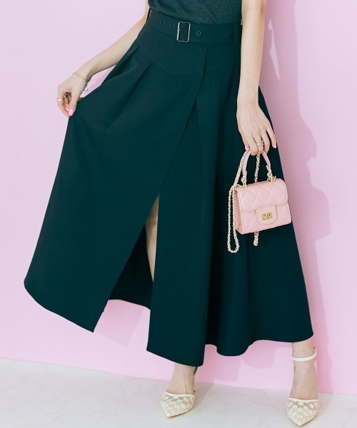 marun（マルン）の「＜大きいサイズ＞ ラップスカート marun（スカート・レディース・ベージュ系/ブラック・L/5L/4L/3L/LL）」の3枚目の写真