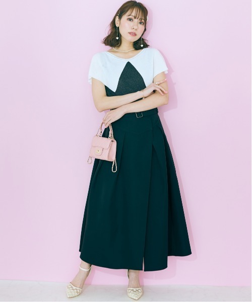 marun（マルン）の「＜大きいサイズ＞ ラップスカート marun（スカート・レディース・ベージュ系/ブラック・L/5L/4L/3L/LL）」の18枚目の写真