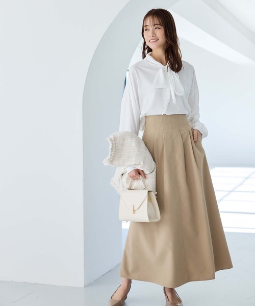 fifth（フィフス）の「ボウタイリボンブラウス（シャツ/ブラウス・レディース・ホワイト/ブラック・M）」の5枚目の写真