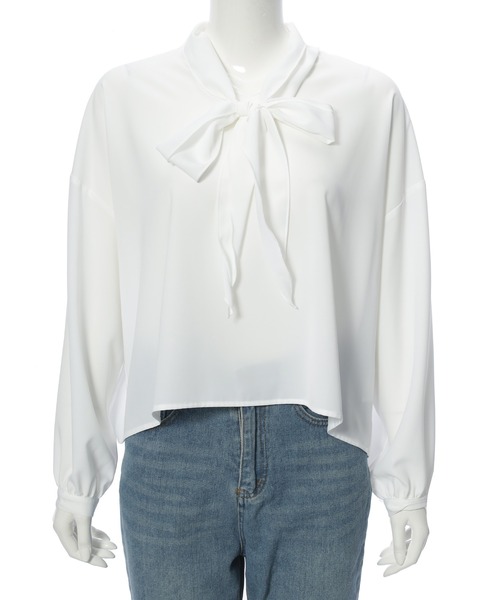fifth（フィフス）の「ボウタイリボンブラウス（シャツ/ブラウス・レディース・ホワイト/ブラック・M）」の11枚目の写真