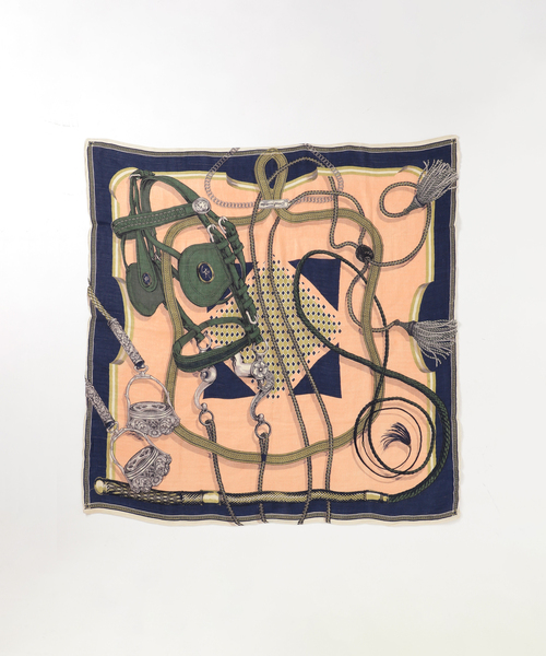 manipuri（マニプリ）の「【manipuri / マニプリ】インドストール ジョッキー（ストール/ショール・レディース・オレンジ・FREE）」の5枚目の写真