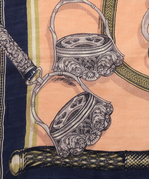 manipuri（マニプリ）の「【manipuri / マニプリ】インドストール ジョッキー（ストール/ショール・レディース・オレンジ・FREE）」の6枚目の写真