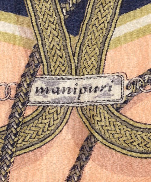 manipuri（マニプリ）の「【manipuri / マニプリ】インドストール ジョッキー（ストール/ショール・レディース・オレンジ・FREE）」の7枚目の写真