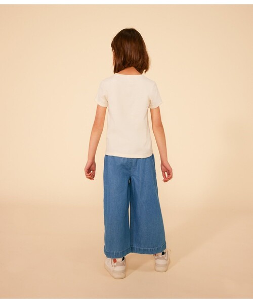 PETIT BATEAU（プチバトー）の「プリント半袖Ｔシャツ（Tシャツ/カットソー・キッズ・オフホワイト/ピンク/ホワイト×ブルー/ホワイト・5YEAR/4YEAR/3YEAR）」の5枚目の写真