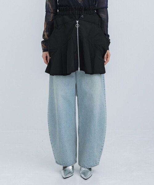 HOUGA(ホウガ)の「【HOUGA/ホウガ】betty skirt tops(スカート・レディース・ブラック/ストライプ・FREE)」の5枚目の写真