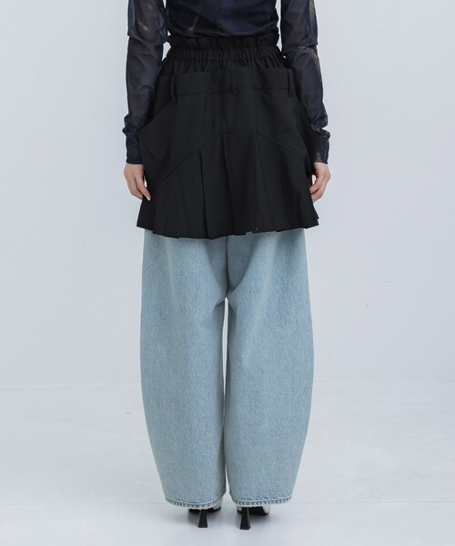 HOUGA(ホウガ)の「【HOUGA/ホウガ】betty skirt tops(スカート・レディース・ブラック/ストライプ・FREE)」の7枚目の写真
