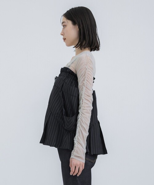 HOUGA(ホウガ)の「【HOUGA/ホウガ】betty skirt tops(スカート・レディース・ブラック/ストライプ・FREE)」の14枚目の写真