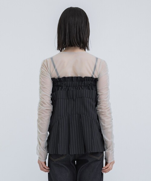 HOUGA(ホウガ)の「【HOUGA/ホウガ】betty skirt tops(スカート・レディース・ブラック/ストライプ・FREE)」の15枚目の写真